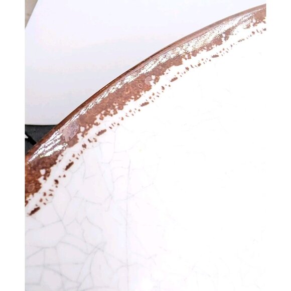 Le Cadeaux Antiqua Serving Platter melamine White crazing  15" discontinued - Picture 4 of 12